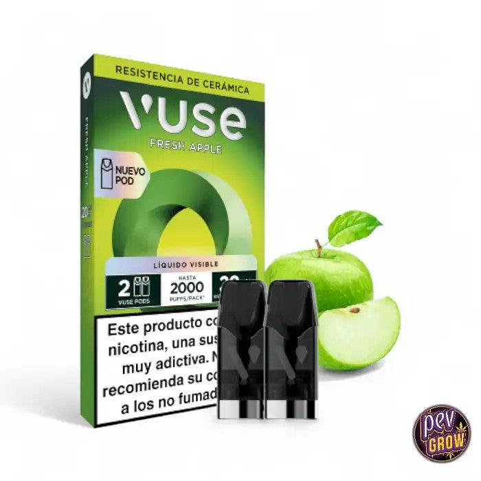 2PodsVusePommeVerte20mg–PackdeRechargede2000Bouffées