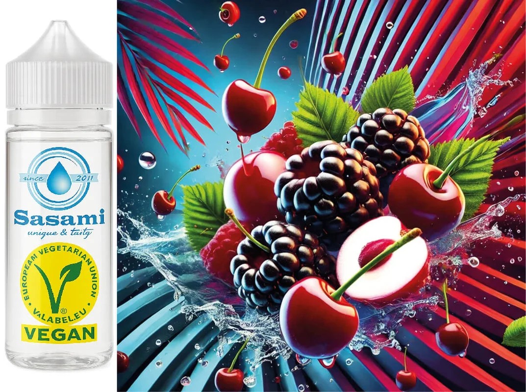 BlueRaspberryRazzSourCherry–blaueHimbeeren,SauerkirscheAromaKonzentrat–Vegan–Sasamiâ€?00ml