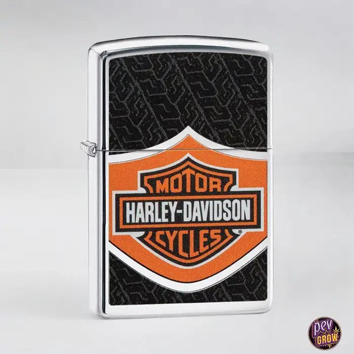 BriquetZippoHarleyDavidsonOrangeBlackLog