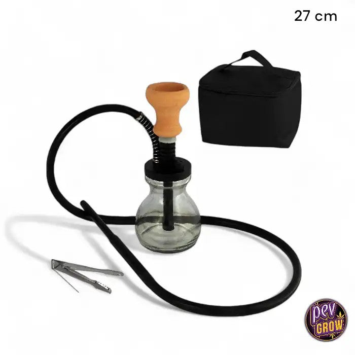 Chichaenaluminiumavecbaseenverre27cm+Mallettedetransport
