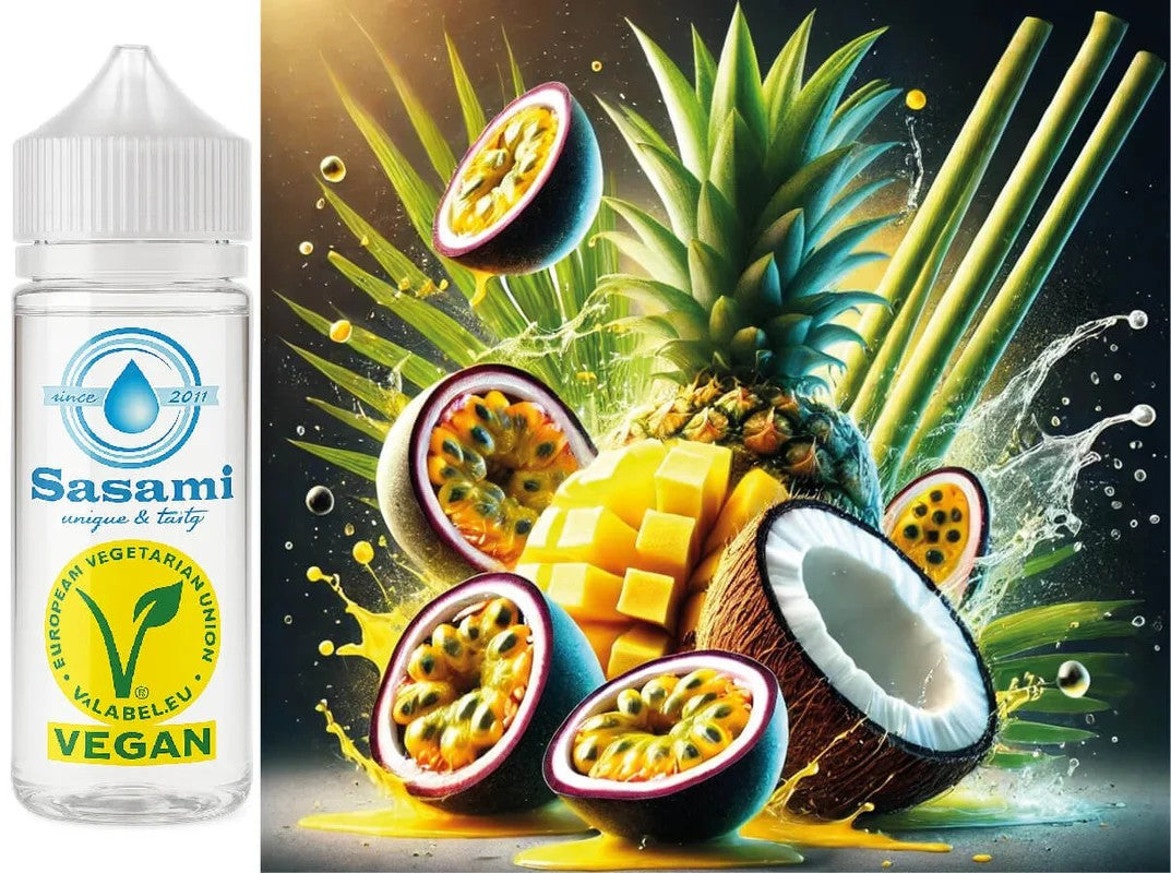 ExoticParadisePunch–AnanasMaracujaKokosnussZitronengrasAroma–Vegan–Sasamiâ€?0ml