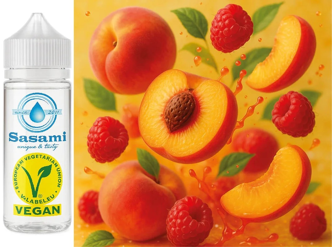 PeachRush–PfirsichHimbeereAromaKonzentrat–Vegan–Sasamiâ€?0ml