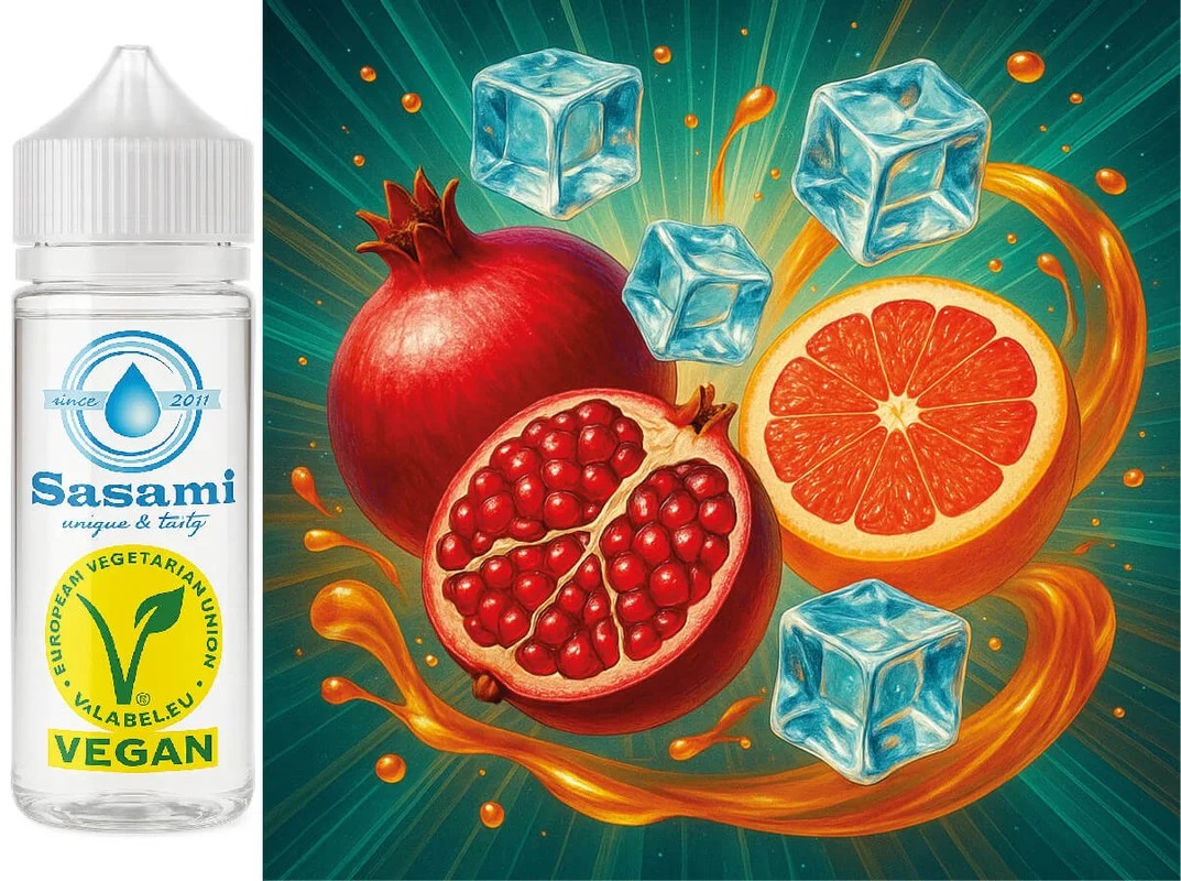 PomegranateIceRush–GranatapfelGrapefruitIceAromaKonzentrat–Vegan–Sasamiâ€?0ml