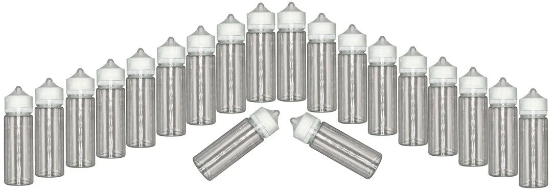 Weithalsflasche120mlPetUnicornLeerflascheFlaschetransp.+transparenterDeckel�0erSet