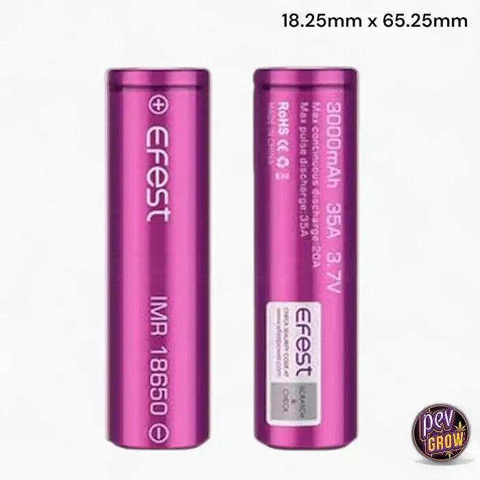 BatterieEfestIMR186503000mAh35A–PuissanceHauteDécharge