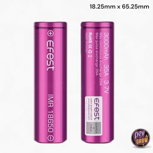 BatterieEfestIMR186503000mAh35A–PuissanceHauteDécharge