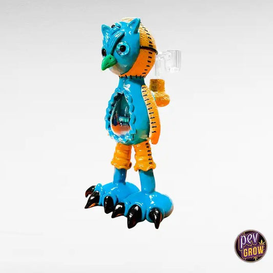 BongOiseauBleuenCristal-ArgileFaitMain20cm