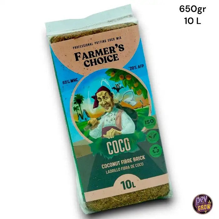 BriquedeCoco650g10L–SubstratCompriméenCocopourHydroponieetMélangesdeTerreau