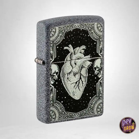 BriquetZippoDesignSkullsHeart