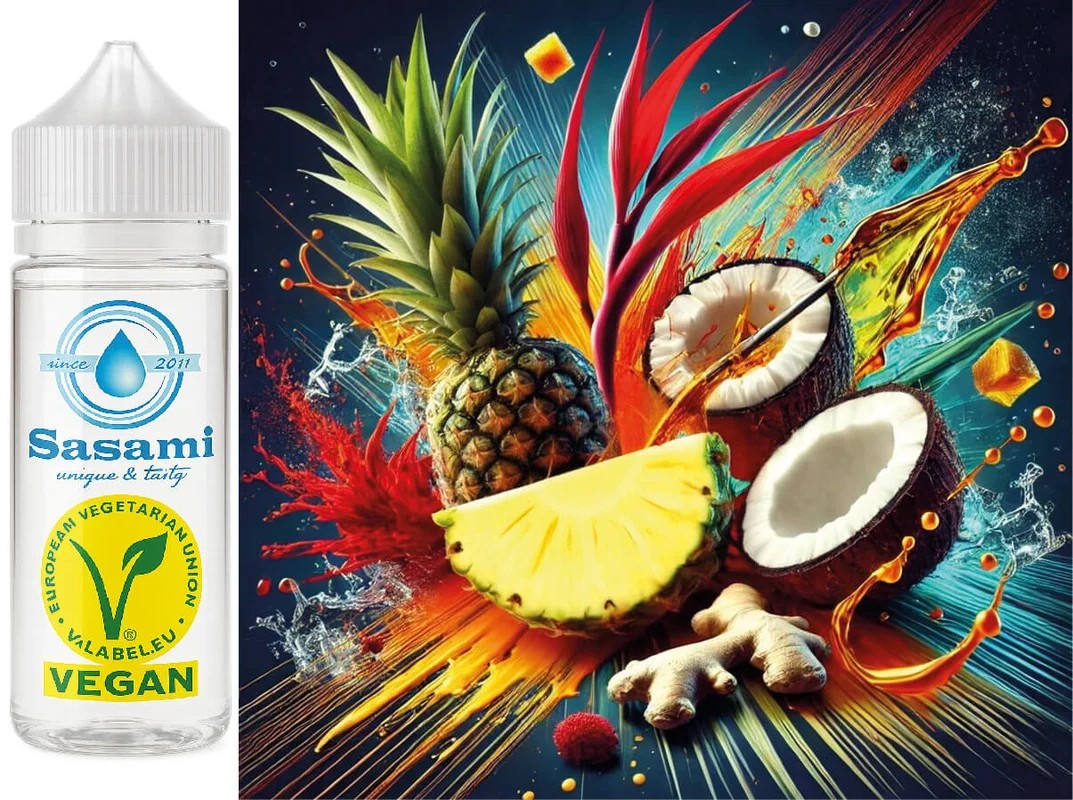 CaribbeanGold–Safran,Ananas,Kokos,Rum&IngwerAromaKonzentrat–Vegan–Sasamiâ€?00ml