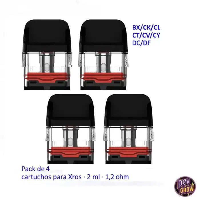 CartouchesdeRemplacement1,2OhmpourPodXros(Packde4)–VapeMTLPremium