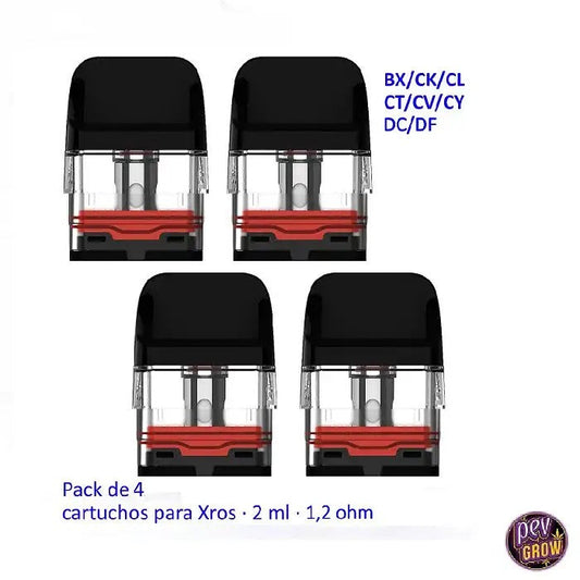 CartouchesdeRemplacement1,2OhmpourPodXros(Packde4)–VapeMTLPremium