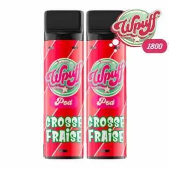 CartouchesWpuff1200GrosseFraise(x2)Liquideo
