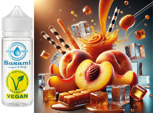 PeachyCaramelTwist–PfirsichKaramellIceAromaKonzentrat–Vegan–Sasamiâ€?00ml