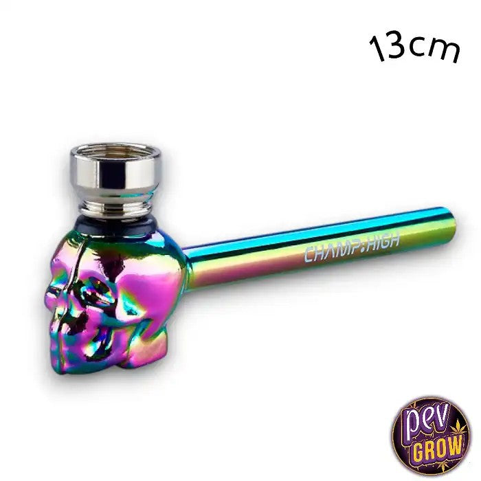 PipeCristal&MetalSkullRainbow13cm