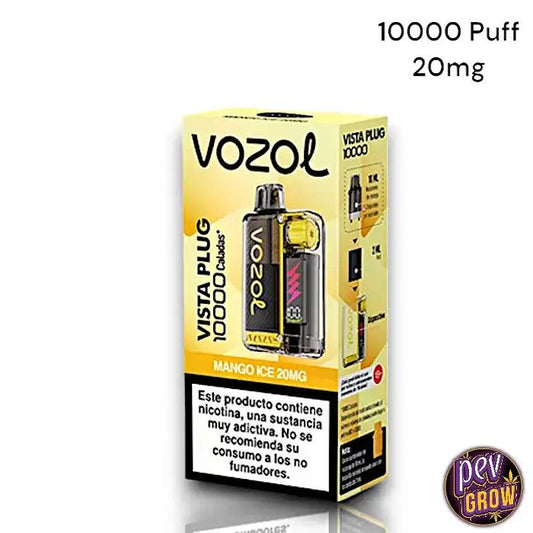 PuffrechargeabledecapsuleVozolVistaPlugKitStarter(2+10ml)10000Puffs20mgnicotinaMangoIce