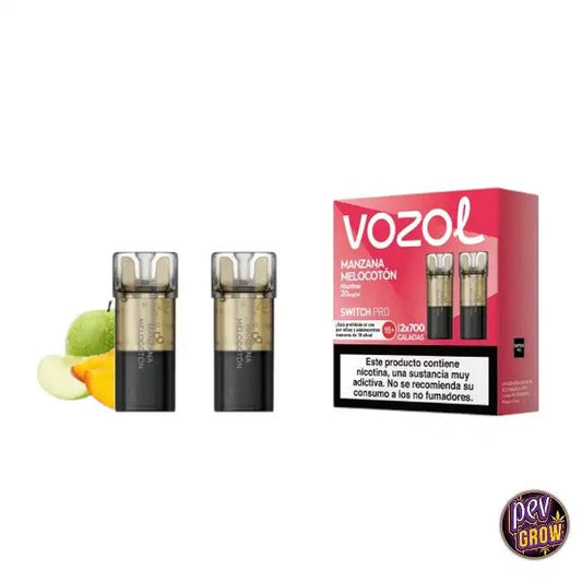 RechargePodVozol–Pack2CapsulesPommePêche20mg/ml(10Packs)
