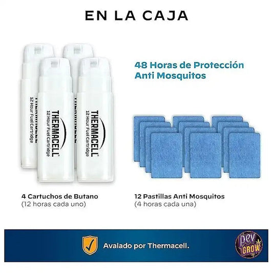 RechargeThermacellAnti-moustiques–PackProtection48h(4Cartouches+12Galettes)