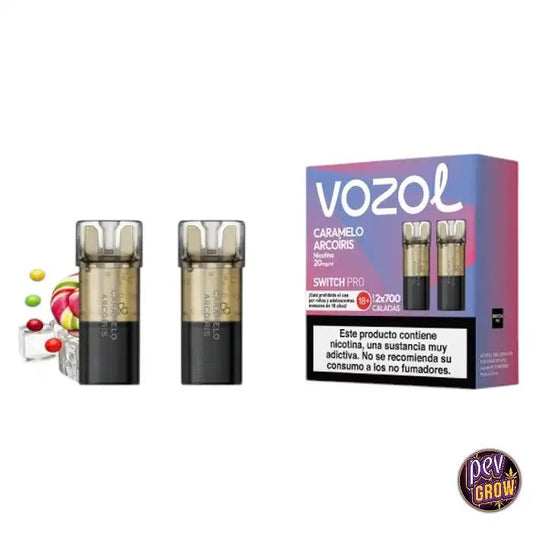RechargeVozolPod–Pack2CapsulesBonbonsArc-en-ciel20mg/ml(10Packs)