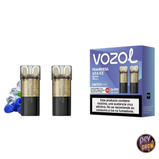 RechargeVozolPod–Pack2CapsulesBlueRaspberryIce20mg/ml(10Packs)