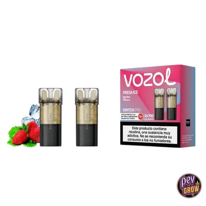 RechargeVozolPod–Pack2CapsulesFraiseIce20mg/ml(10Packs)