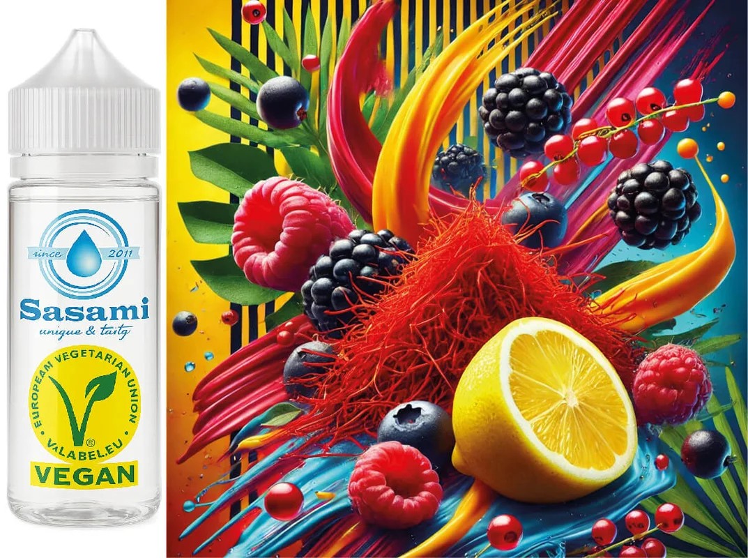Saffron&BerryElixir–Safran,Himbeere,Cassis&ZitroneAromaKonzentrat–Vegan–Sasamiâ€?0ml