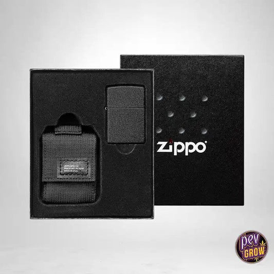 SetcadeauavecZippoBlackCrackleetétuinoir