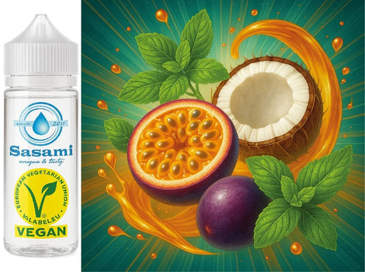 TropicWhisper–Passionsfrucht-Kokos-MinzeAromaKonzentrat–Vegan–Sasamiâ€?00ml