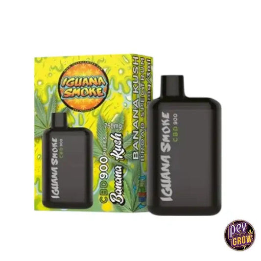 VapeCBDJetableIguanaSmoke900PuffsBroadBananaKushâ€?50mg/3ml