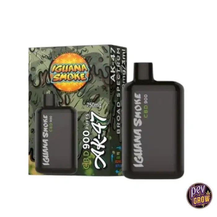 VapeCBDJetableIguanaSmoke900PuffsBroadAk-47â€?50mg/3ml