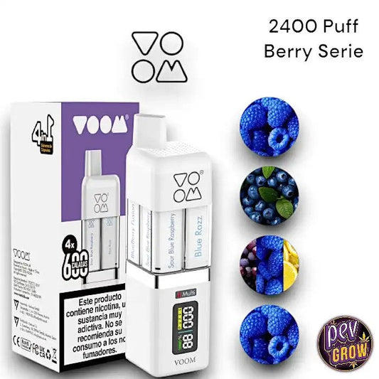 VOOM2400MultiPodKit–VapeRechargeable4-en-1(SérieBerry)