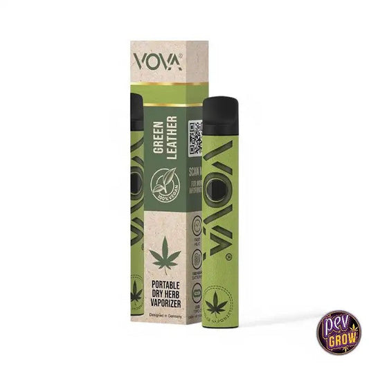 VOVAVolksVaporisateurCannabis–CuirVégétalVert,PortableetDiscret