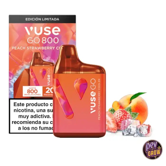 VuseGoPeachStrawberryCooler800Puffs–Puffjetable20mg