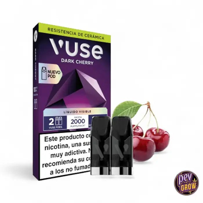 VusePodsCeriseNoire10mgâ€?CartouchesRechargeables(2000Bouffées)